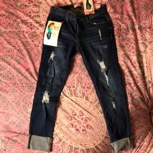 Dark Wash Denim High Rise Jeans